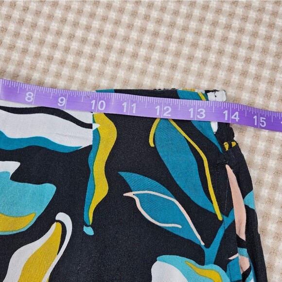 Roxy Sidebyside Abstract Topical Floral Print Pull On Wide Leg Lightweight Pants - Picture 9 of 15